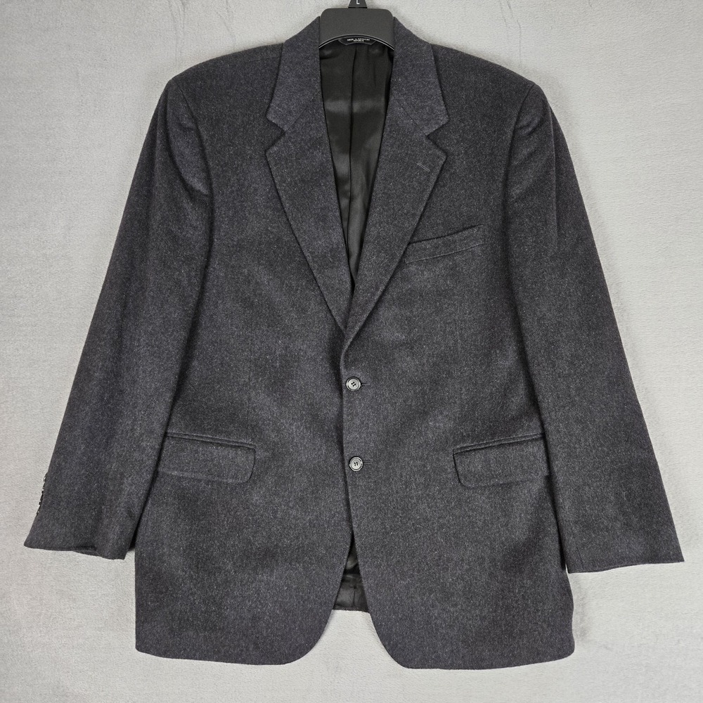 Joseph & Lyman 100% Cashmere Jacket Blazer Sport Coat Gray Mens 46R